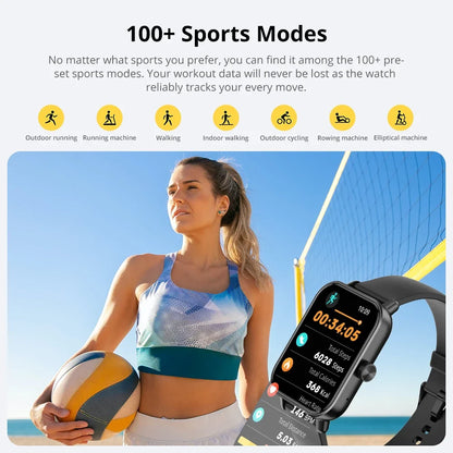 Smartwatch COLMI P81 z rozmowami Bluetooth, monitorem zdrowia 24H i 100+ trybami sportowymi