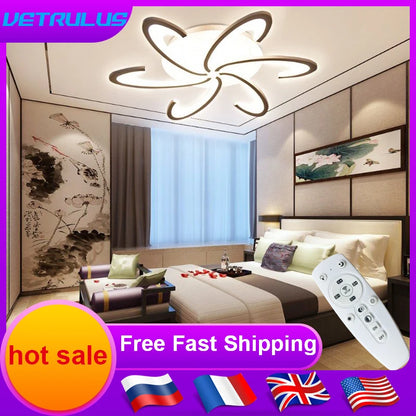 Lampa sufitowa LED Kwiat | Akryl i aluminium | 3 barwy światła | Pilot | 10-15 m²