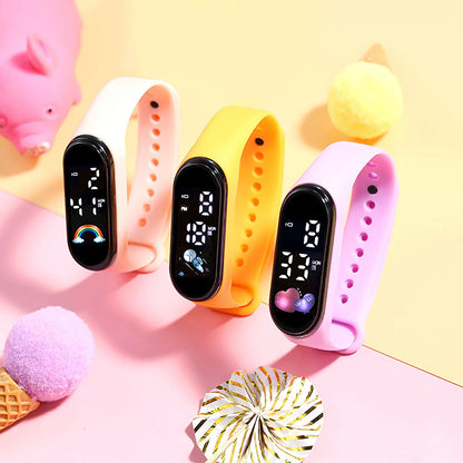 Smartwatch dla dzieci z cyfrowym wyświetlaczem – zegarek sportowy na silikonowej bransolecie