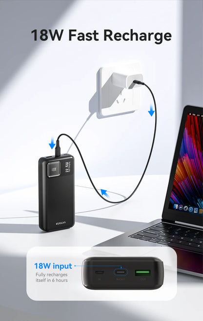 Power Bank 20000mAh 22.5W szybkie ładowanie iPhone Xiaomi