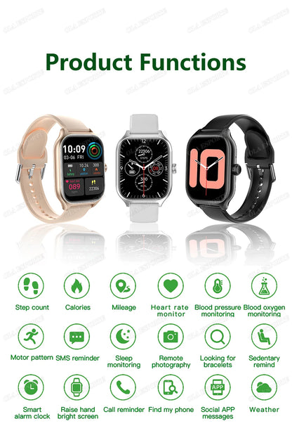 Smartwatch z rozmowami Bluetooth, monitorem zdrowia i ekranem 1.83" – dla niej i dla niego