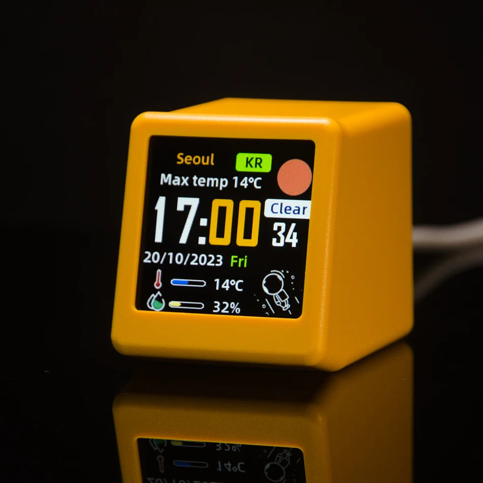 Inteligentna stacja pogody z zegarem i albumem GIF – GeekMagic SmallTV Ultra
