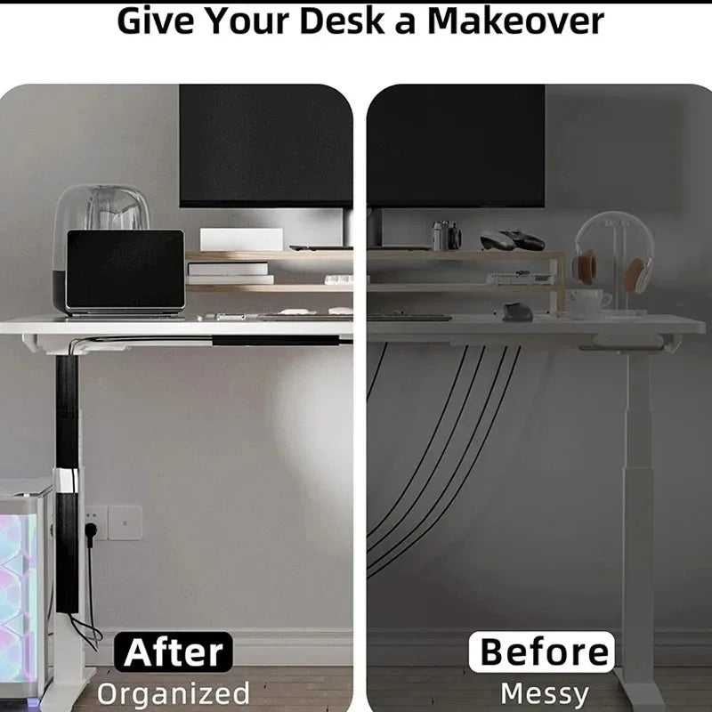 Organizer kabli pod biurko PVC – listwa do zarządzania kablami bez wiercenia