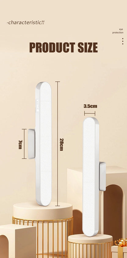 Lampka biurkowa LED USB z magnesem – 3 barwy światła, ściemnialna, akumulatorowa
