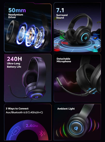 Słuchawki Bluetooth QCY Heroad V200 - 50mm Driver