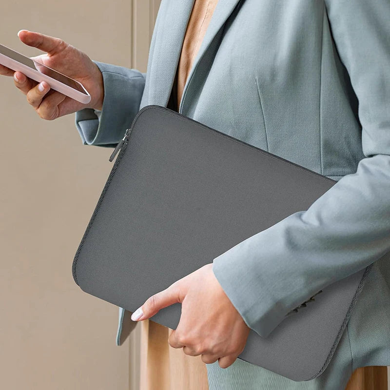 Etui na laptopa 13 14 15 15.6 cali - pokrowiec do MacBook Lenovo Dell - bawełniana torba z suwakiem