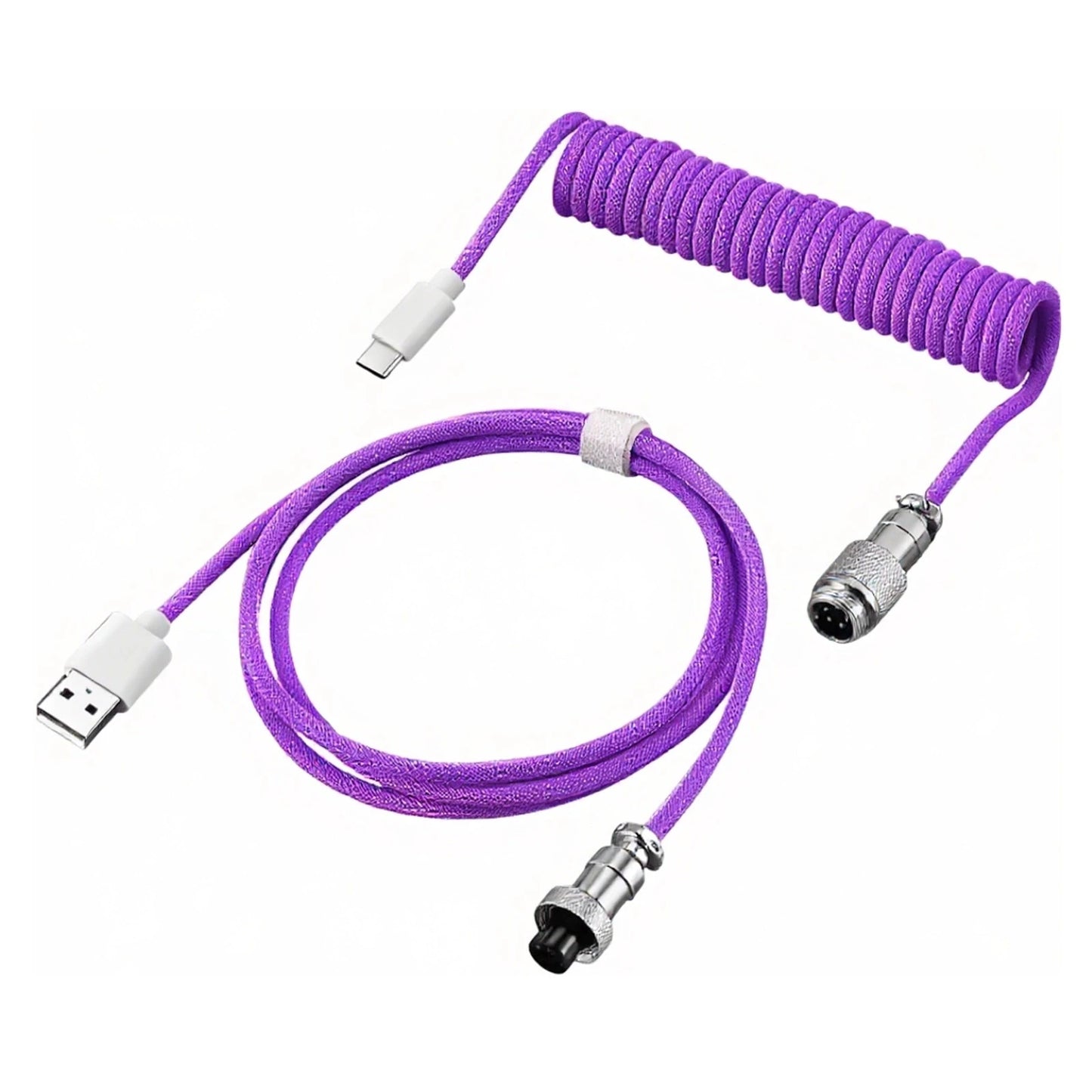Spiralny Kabel USB-C do Klawiatury Mechanicznej z Złączem Lotniczym Aviator | do 3m