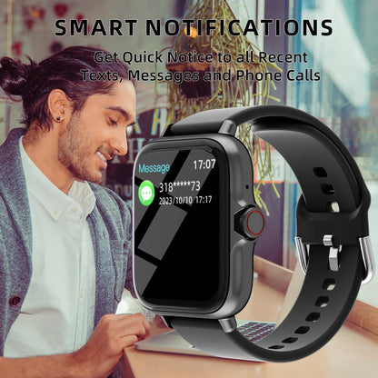Smartwatch DESERTCAT 1.83'' – Rozmowy, Powiadomienia, Monitor Snu i Sportu
