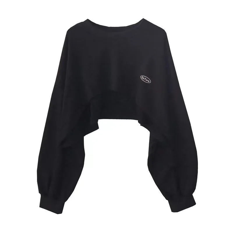 Bluza Damska Oversize Pullover z Kapturem – Jednolity Kolor Streetwear