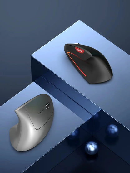 Mysz pionowa bezprzewodowa HXSJ T22 2.4G+BT5.1 ergonomiczna 2400DPI RGB ładowana USB-C