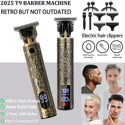 Maszynka do strzyżenia włosów T9 Pro | USB | Trymer do brody i ciała