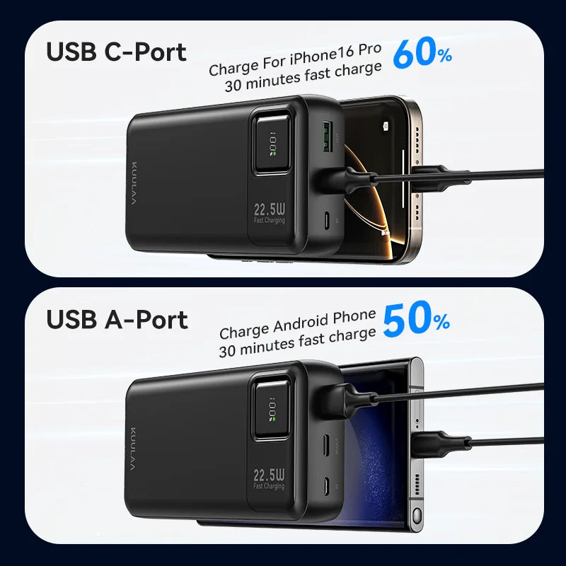 Power Bank 20000mAh 22.5W szybkie ładowanie iPhone Xiaomi
