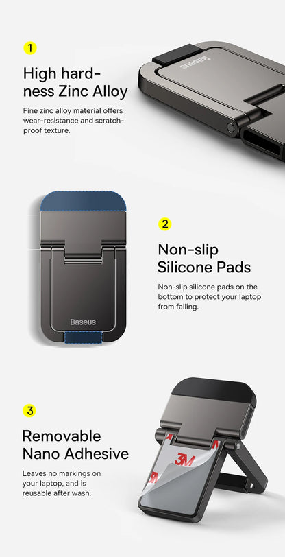 Baseus Składana Podstawka pod Laptopa Aluminiowa - Regulowana Wysokość, Para