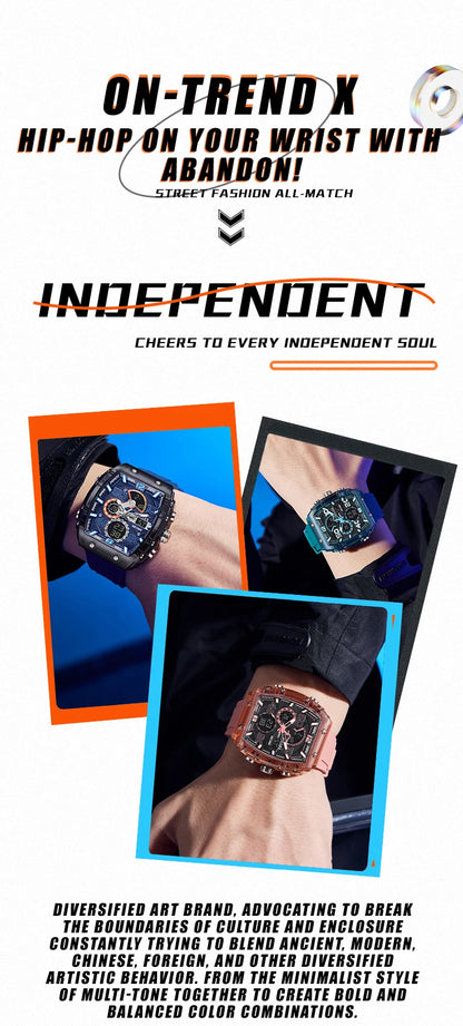 Smartwatch SMAEL 8109 – Dual Display, LED, Wodoszczelny 5ATM, Stoper i Alarm