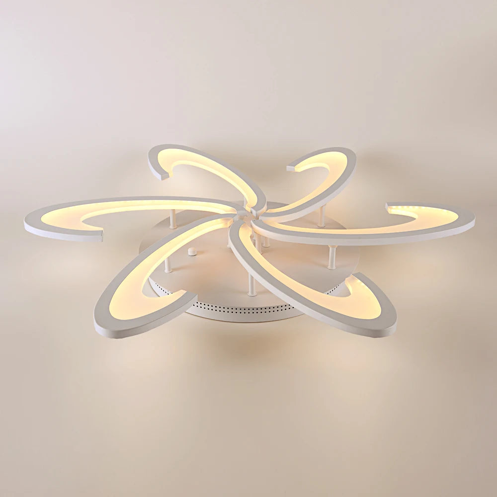 Lampa sufitowa LED Kwiat | Akryl i aluminium | 3 barwy światła | Pilot | 10-15 m²
