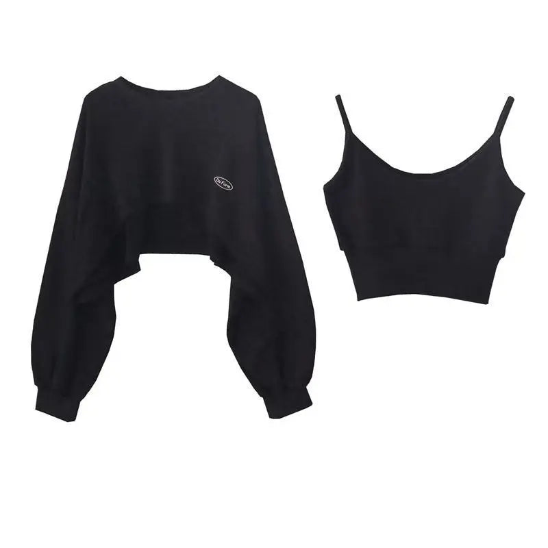 Bluza Damska Oversize Pullover z Kapturem – Jednolity Kolor Streetwear