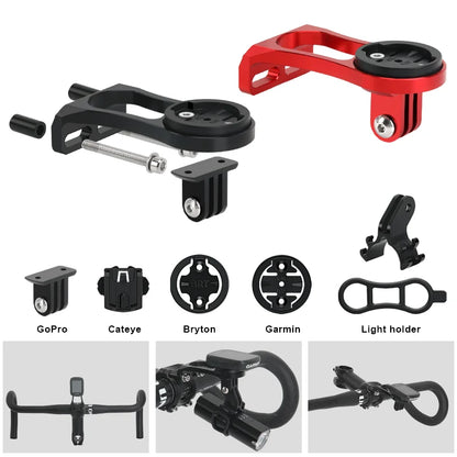 RIDERACE Bicycle Computer Holder Bike Handlebar Camera Mount Cycling Stopwatch Speedometer Bracket for Garmin Edge Bryton CatEye