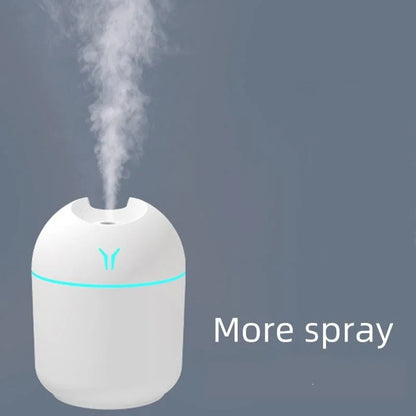 Mini Nawilżacz Powietrza USB 250ml z Dyfuzorem Aromaterapeutycznym i Podświetleniem LED