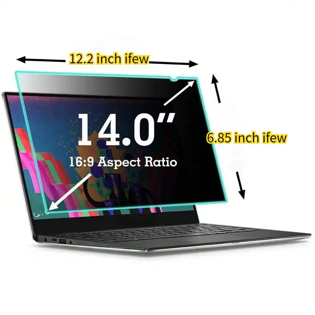 Filtr Prywatności na Ekran Laptopa 12.5 13.3 14 15.6 16 17.3 cali – Ochrona Anti-Spy