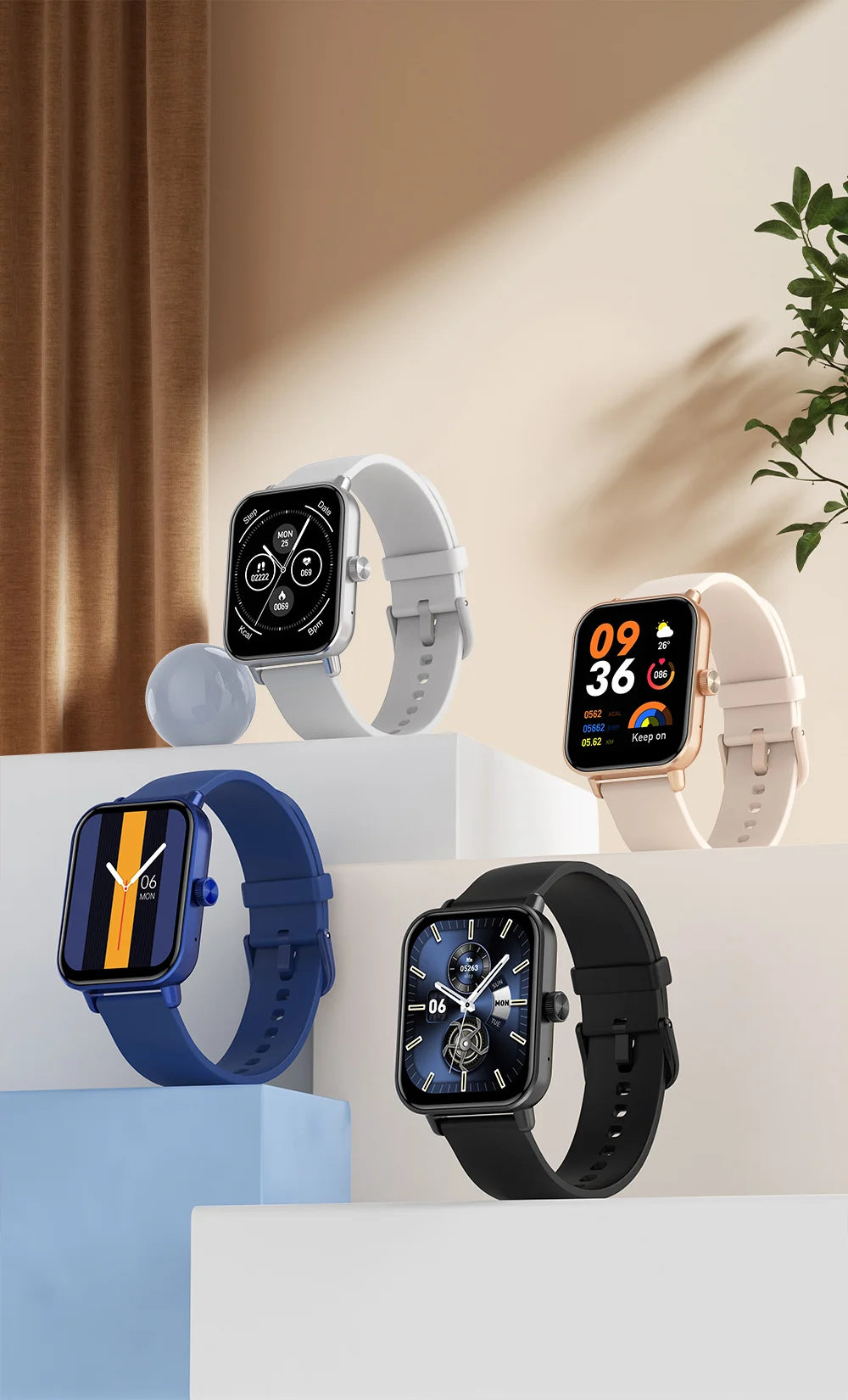 Smartwatch COLMI P81 z rozmowami Bluetooth, monitorem zdrowia 24H i 100+ trybami sportowymi