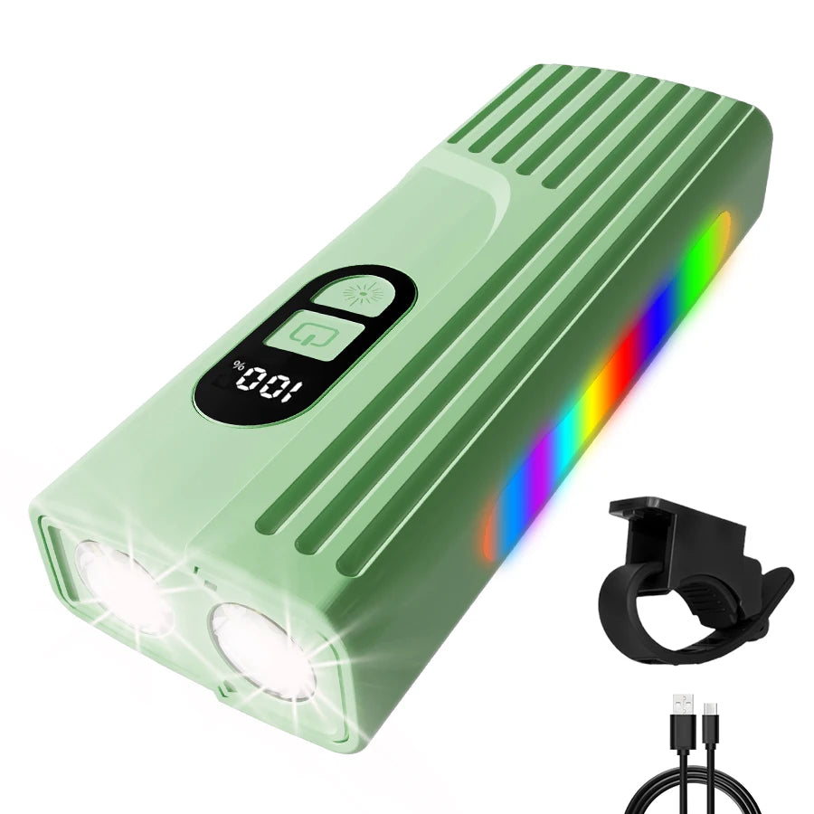 KDULIT 9 LED Bicycle Headlight USB Rechargeable Bike Lamp Super Bright Handlebar Lights Outdoor Waterproof Cycling  Front Light