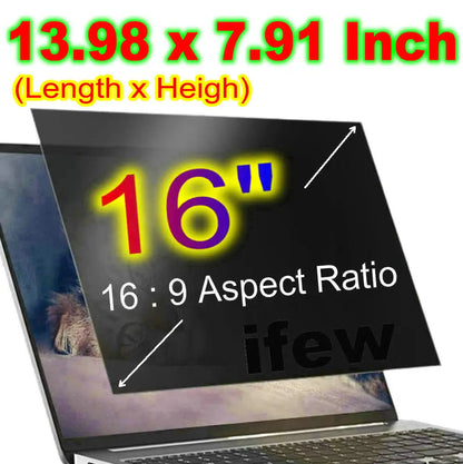 Filtr Prywatności na Ekran Laptopa 12.5 13.3 14 15.6 16 17.3 cali – Ochrona Anti-Spy