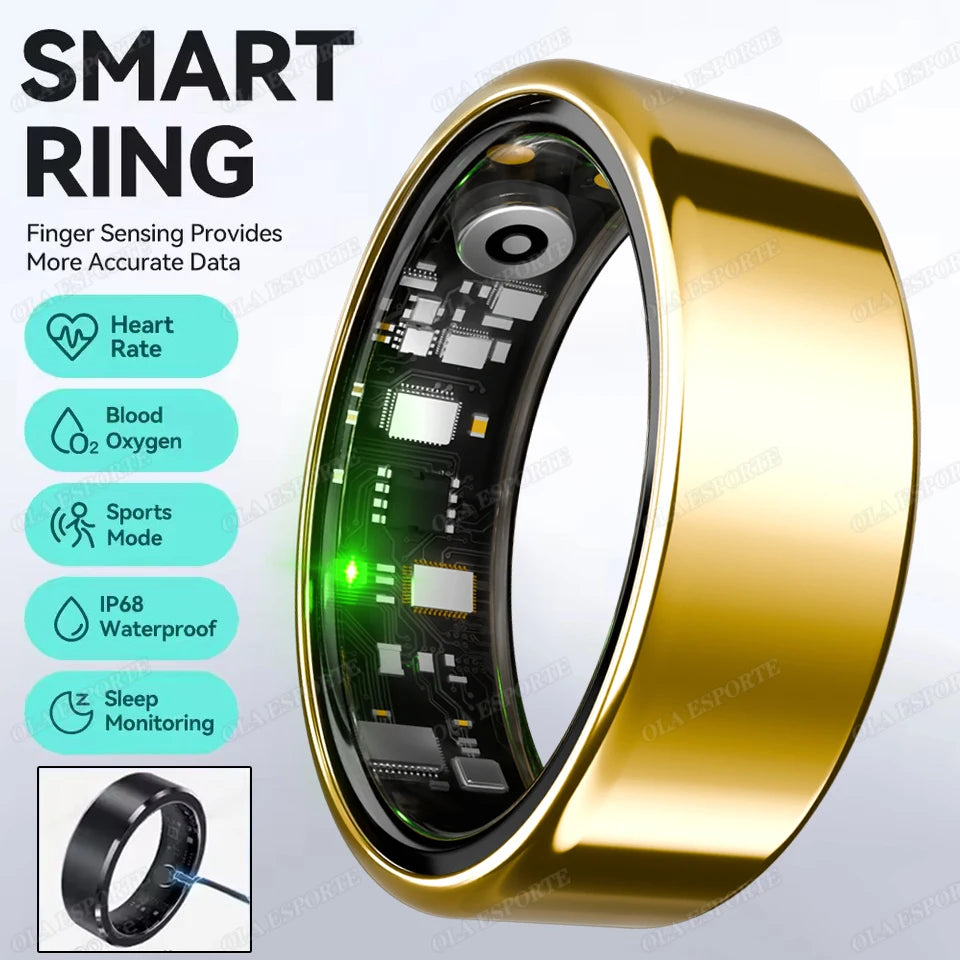 Smartring R09 – Pierścień Smart z Etui | Tętno, SpO2, Temperatura | 5ATM | Android iOS