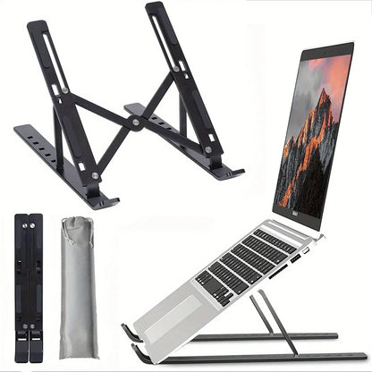 Składany Stojak pod Laptopa Aluminiowy 6 Poziomów Wysokości 8-16" Wentylacja