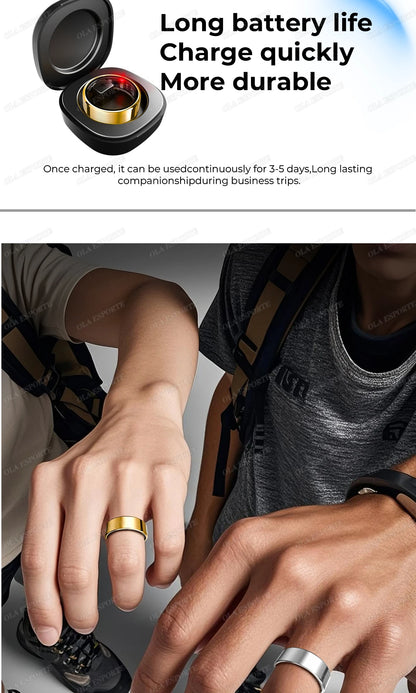 Smartring R09 – Pierścień Smart z Etui | Tętno, SpO2, Temperatura | 5ATM | Android iOS