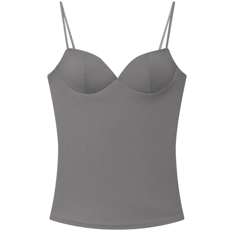 Bordowy Top Gorsetowy Damski Bustier – Elegancki Camisole z Odkrytymi Plecami