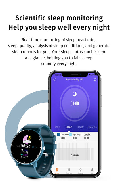 Smartwatch LIGE – Rozmowy Bluetooth, Puls, Tlen we Krwi, Tryby Sportowe