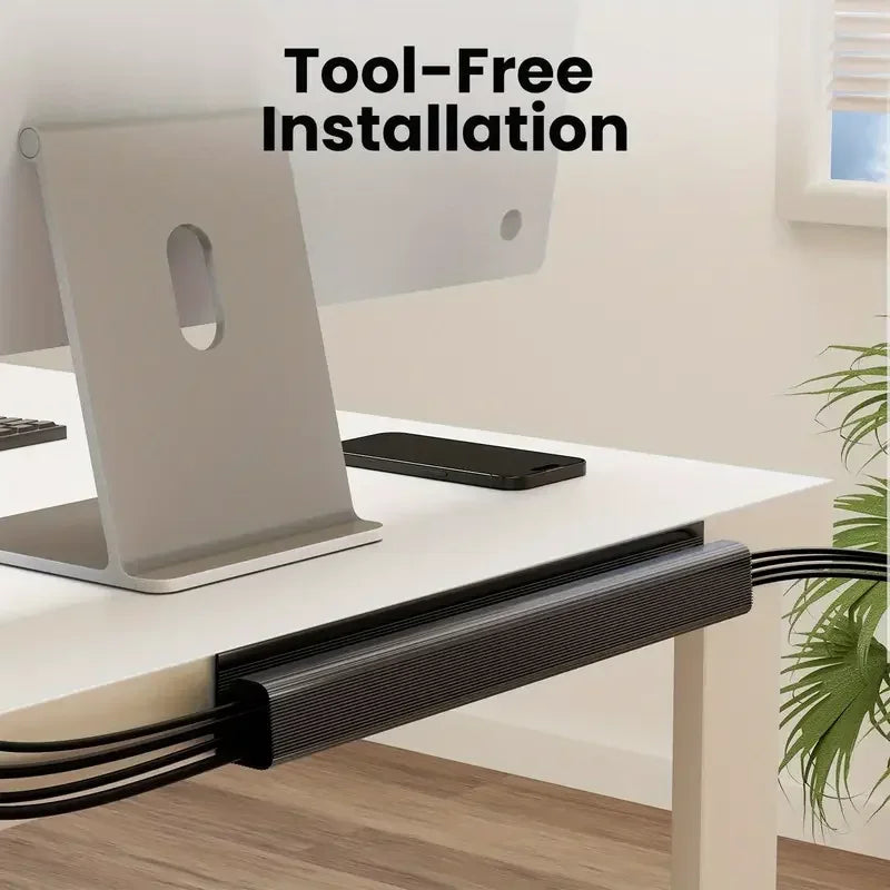 Organizer kabli pod biurko PVC – listwa do zarządzania kablami bez wiercenia