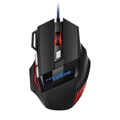 Mysz gamingowa RGB USB przewodowa 7 przycisków 5500 DPI ergonomiczna