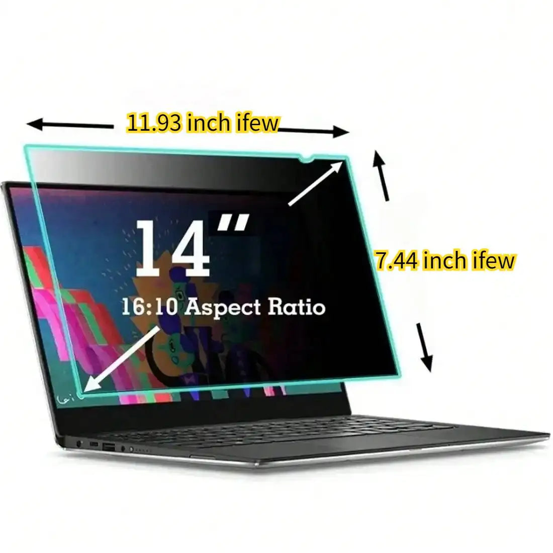 Filtr Prywatności na Ekran Laptopa 12.5 13.3 14 15.6 16 17.3 cali – Ochrona Anti-Spy