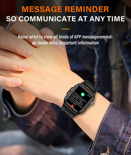 Smartwatch LAXASFIT Q11 – Latarka LED, Monitorowanie Zdrowia, Sport