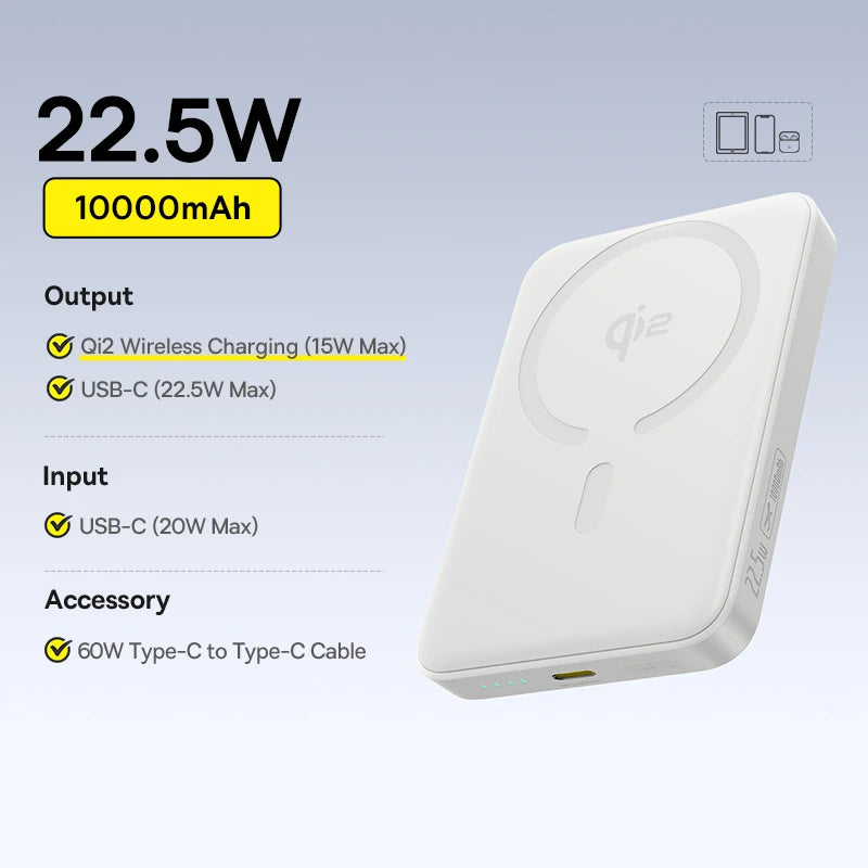 Powerbank Baseus Qi2 10000mAh 15W Magnetyczny iPhone