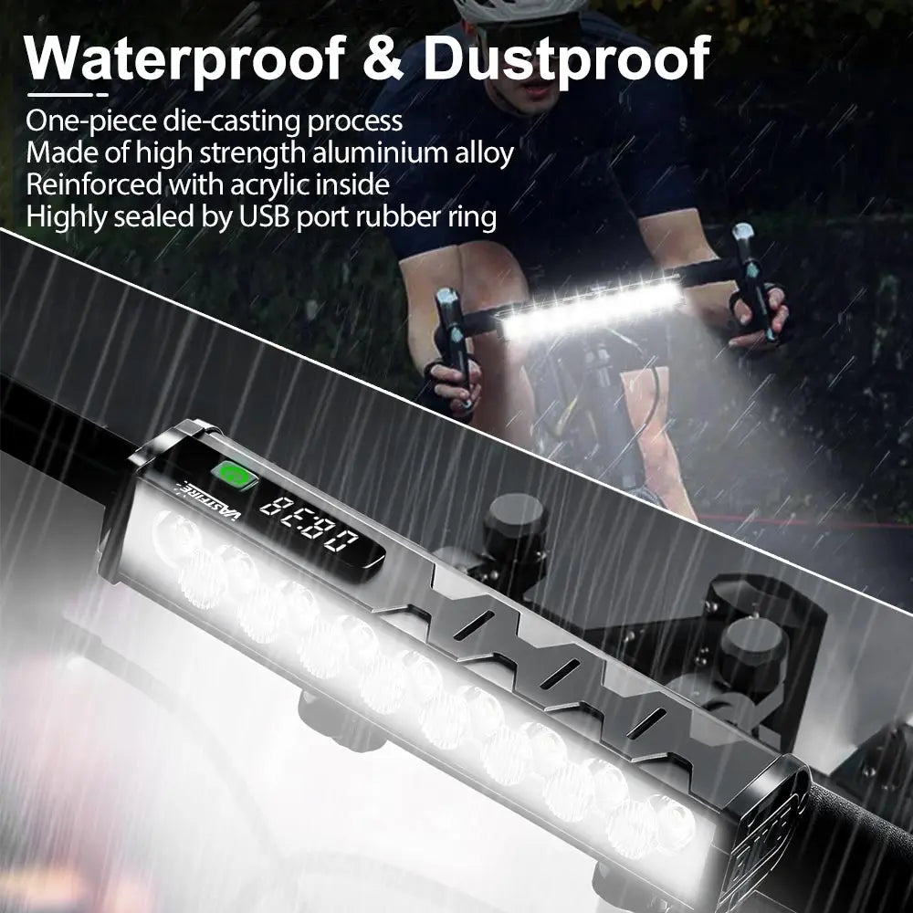 Bicycle Light Front 8/17LED 25500Lumen Bike Light 10000mAh Waterproof Flashlight USB Charging MTB Road Cycling Lamp Accessories