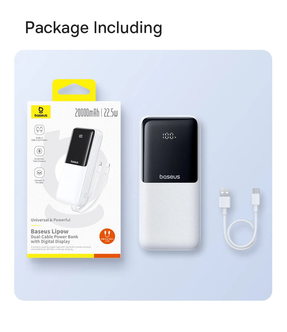 Powerbank 20000mAh PD 22.5W szybkie ładowanie