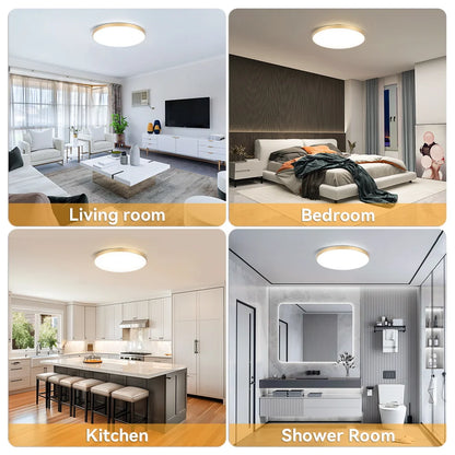 Plafon LED 18W/30W/40W IP44 do łazienki, kuchni i salonu – zimna, neutralna i ciepła biel