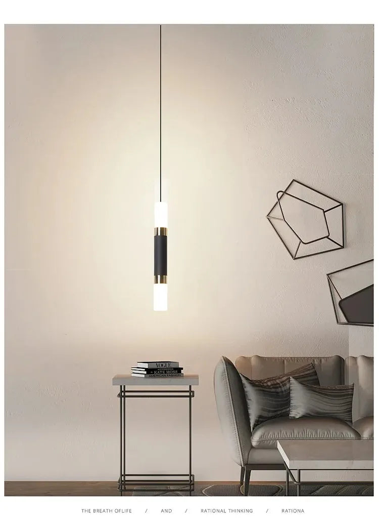Lampa wisząca LED 6W dwukierunkowa góra-dół | aluminium | salon kuchnia bar