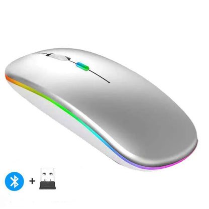 Mysz bezprzewodowa Bluetooth 2.4GHz cicha ładowana USB 1600 DPI
