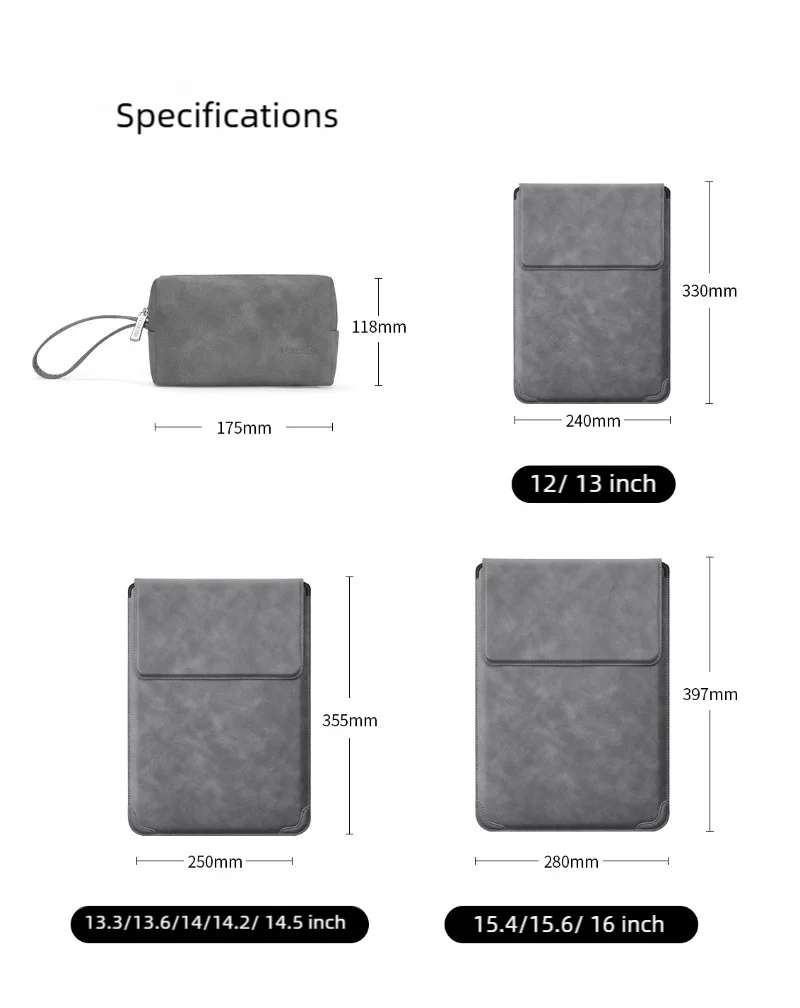 Pokrowiec na laptopa 13 14 15 15.6 16 cali z podstawką – etui do MacBooka, HP, Dell, Huawei
