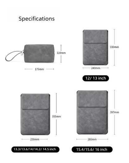 Pokrowiec na laptopa 13 14 15 15.6 16 cali z podstawką – etui do MacBooka, HP, Dell, Huawei