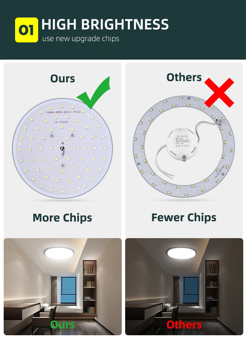 Lampa sufitowa LED 15W-50W nowoczesna do salonu sypialni kuchni