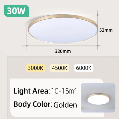 Lampa sufitowa LED 15W-50W | Plafon do kuchni, salonu, sypialni | 3000K/4000K/6500K | 220V