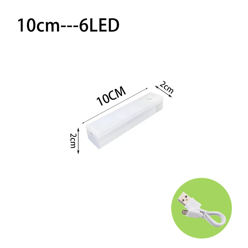 Lampka LED z czujnikiem ruchu, ładowanie USB-C, do kuchni, szafy i schodów