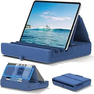 Poduszka pod tablet KDD – składany stojak na iPad do łóżka, kolan i biurka z kieszonką