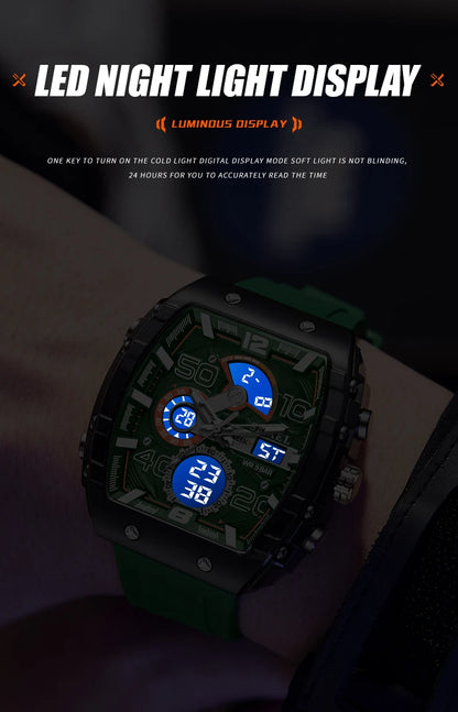 Smartwatch SMAEL 8109 – Dual Display, LED, Wodoszczelny 5ATM, Stoper i Alarm
