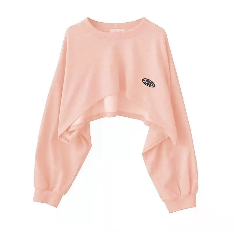 Bluza Damska Oversize Pullover z Kapturem – Jednolity Kolor Streetwear