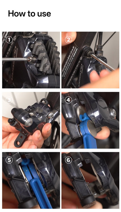 Portable Bicycle Brake Pad Spreader Tool 360° Rotatable Bike Oil Disc Piston Reset Hydraulic Brake Caliper Piston Extension
